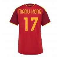 Stroje piłkarskie AS Roma Manu Kone #17 Koszulka Podstawowej dla damskie 2026-27 Krótki Rękaw